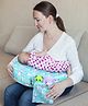 Babyhug Cotton Feeding Pillow With Belt Unicorn Print - Blue