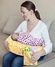 Babyhug Cotton Feeding Pillow With Belt Unicorn Print - Yellow