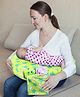 Babyhug Cotton Feeding Pillow With Belt Star Print - Green