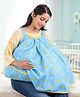 Babyhug 100% Cotton Feeding Pillow with Nursing Cape Moon Print - Blue