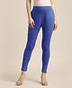 Bella Mama Full Length Viscose Lycra Maternity Leggings - Blue