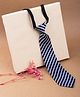 Aendelle Satin Striped Tie - Blue