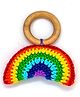 Rocking Potato Wooden Teether Rainbow Design - Multicolou 