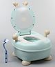 Animal Shaped Potty Chair With PU Cushion & Cleaning Brush - Blue