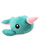 Plushkins Narwal Plush Toy Green & Pink - Length 32.5 cm