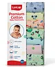 LuvLap Hosiery Cotton Premium Baby Washcloth for Newborns, Washable & Reusable, Absorbent, Extra Soft Towels, Giraffe Print, Pack of 7 (Multicolor)