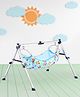 Foldable Cradle With U Shape Hammock - Blue