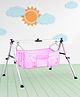 Foldable Cradle With Square Hammock - Pink