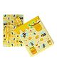 Tatvaristam Cotton Reversible Bedding Set Honey Bee Print - Yellow