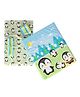 Tatvaristam Cotton Reversible Bedding Set Penguin Print - Blue