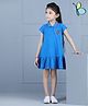 Hola Bonita Short Sleeves Frock Doughnut Print  - Blue