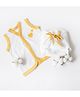 Yellow Doodle Vest and stay-dry Nappy Set - Yellow Hearts- Yellow White