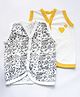 Yellow Doodle Organic Vest - Set of 2 - Yellow Black