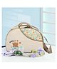 Baby Moo Abstract Fawn Diaper Bag  - Beige