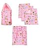 Baby Moo Premium Bedding Gift Set Animals Print - Pink
