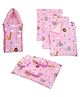 Baby Moo Premium Bedding Gift Set Animals Print - Pink