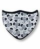 Adore Anti Bacterial Kids Mask with Storage Pouch Elephant Print - Grey