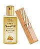 TNW-The Natural Wash Virgin Almond Oil With Neem Wood Comb - 100 ml