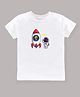 Kavee Half Sleeves Astronaut Printed Bio Wash Pure Cotton Tee - White