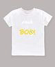 Kavee Half Sleeves Peek A Boo Printed Bio Wash Pure Cotton Tee - White