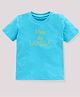 Kavee Half Sleeves Maa Da Laadla Print Tee - Blue