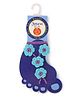 Jefferies Socks Floral Design Barefoot Sandals - Blue