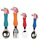 VGRASSP Unicorn Stainless Steel Spoon & Fork Set Multicolor - Pack of 4