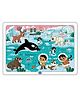 Mini Leaves 24 Pieces Wooden North Pole Animal Jigsaw Puzzle with Wooden Tray