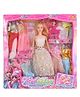 Smiles Creation Doll Set With Dresses Accessories - Golden Dress
