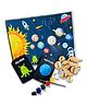 Zooplay India Solar System Flashcards with space board activity (Includes wooden planets) - Colour may vary