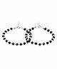 Osasbazaar Sterling Silver Bracelet Nazariya with Black Beads - Silver Black