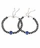 Osasbazaar Sterling Silver Bracelet Nazariya with Black Beads - Silver Black