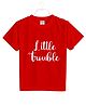 BRATMA Half Sleeves Little Trouble Print Tee - Red