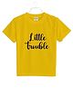 BRATMA Half Sleeves Little Trouble Print Tee - Yellow