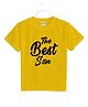 BRATMA Half Sleeves The Best Son Print Tee - Mustard