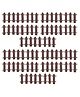 Chocozone Garden Miniature Fence Landscape Decoration Brown - 12 Pieces