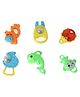Bliss Kids Animal Shaped Rattles Pack of 6 - ( Design & Color may vary)