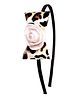 Tia Hair Accessories Cheetah Print Bow Hair Band - Brown & Yellow