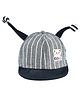 Kidofash Striped Cap - Black-  Diameter  48cms