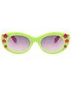 Kidofash Flower Print Detailing UV Protected Sunglasses - Light Green