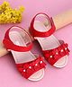 Cute Walk by Babyhug Sandals Floral Appliques - Red