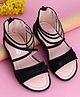 Cute Walk by Babyhug Sandals With Zipper Closure - Black