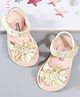 Cute Walk by Babyhug Sandals Floral Applique - Yellow