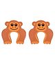The Little Lookers Door Stopper Monkey Design Brown - Pack of 2