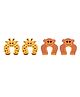 The Little Lookers Door Stopper Giraffe & Monkey Design Yellow Brown - Pack of 4