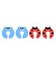 The Little Lookers Door Stoppers Pack of 4 - Blue Red