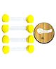 THE LITTLE LOOKERS Multipurpose Safety Lock for Doors, Cabinet, Fridge, Drawer Yellow - Pack of 4