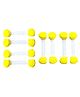 The Little Lookers Transparent Safety Lock for Doors Cabinet Fridge & Drawer Pack Of 8 - Yellow