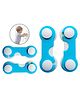 THE LITTLE LOOKERS Multipurpose  Safety Lock for Doors, Cabinet, Fridge, Drawer Blue - Pack of 4
