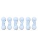 THE LITTLE LOOKERS Multipurpose  Safety Lock for Doors, Cabinet, Fridge, Drawer White -Pack of 6